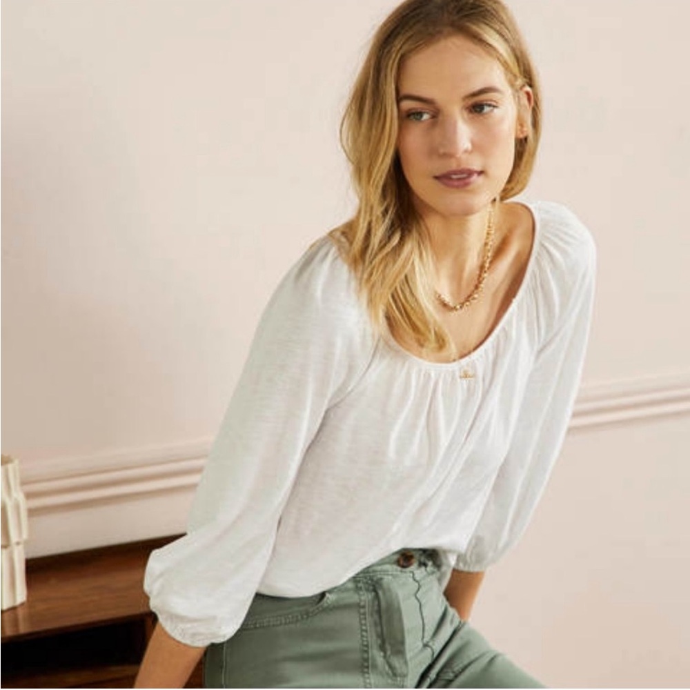 Boden Blouson Cotton Top